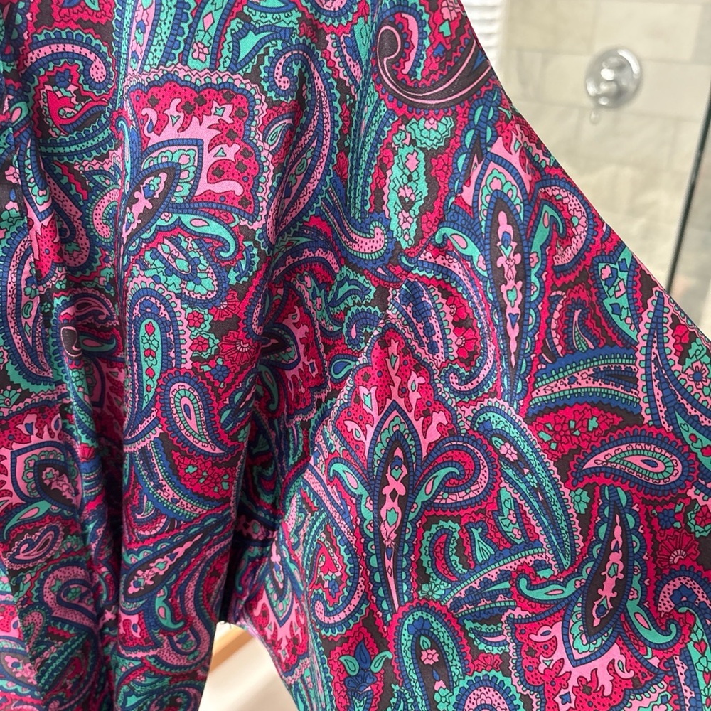 Paisley Patterned Robe Vintage Medium - Picture 3 of 7